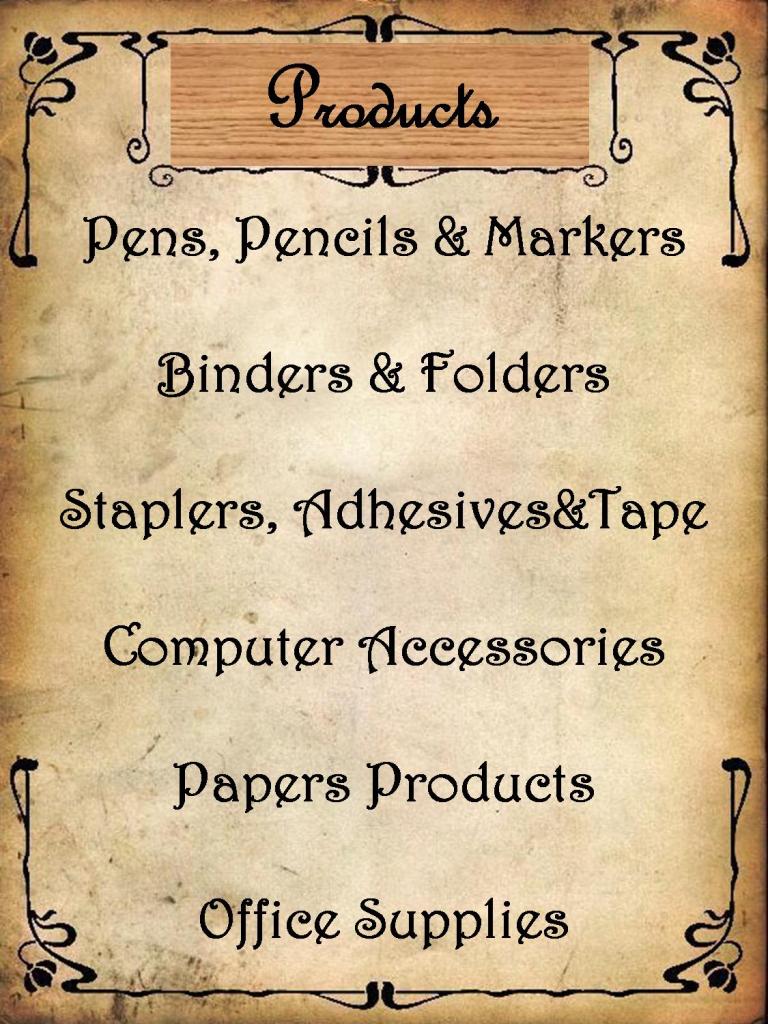 Menu Products